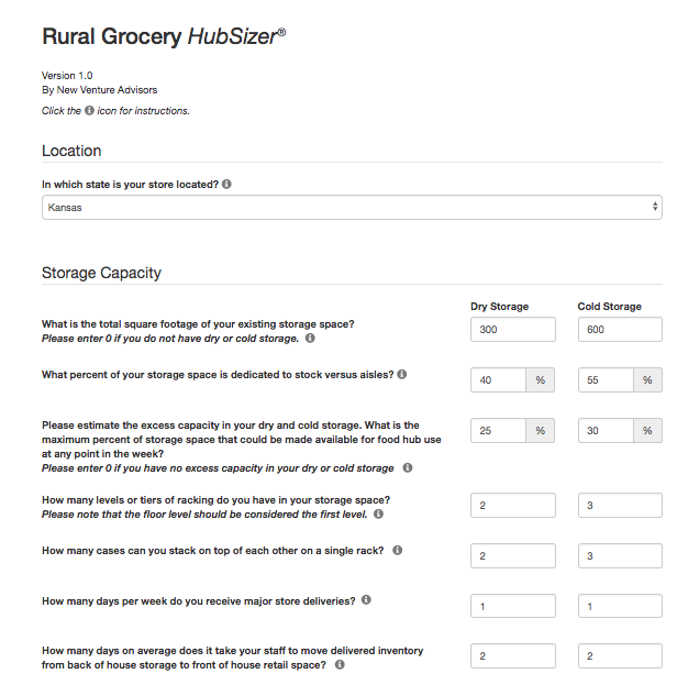 Rural Grocery HubSizer 